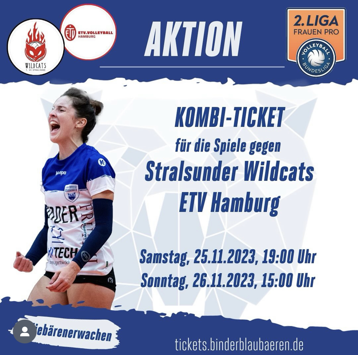 Kombi-Ticket Aktion der Binder Blaubären TSV Flacht
